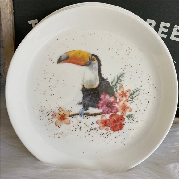 Wrendale Designs Toucan of My Affection 8” Plate Set of Four - Picture 3 of 7